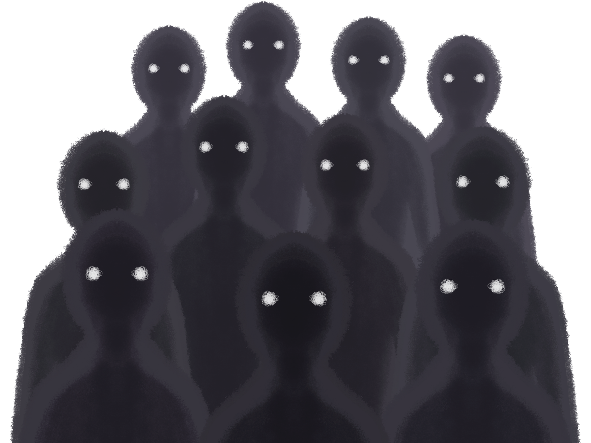Shadow figures in the dark