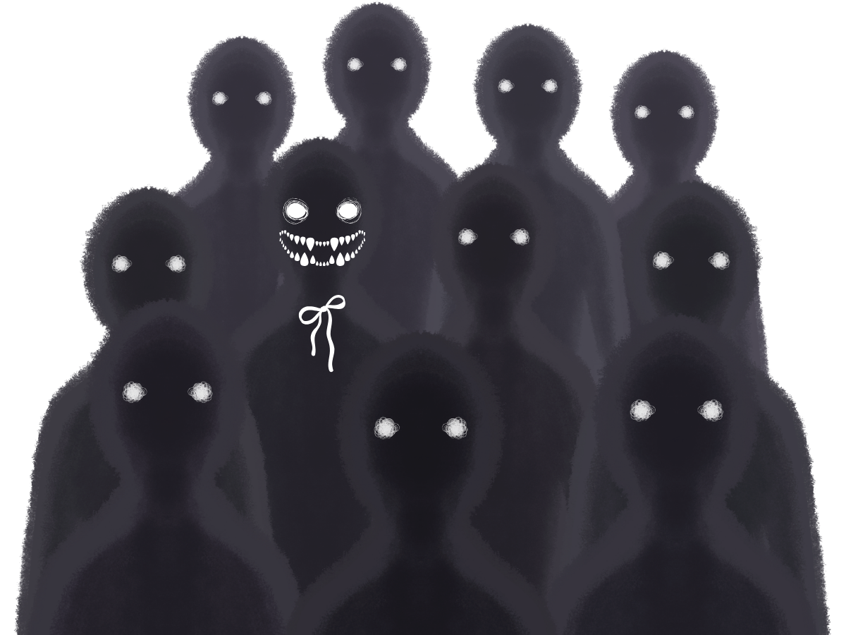 A smiling gremlin appears